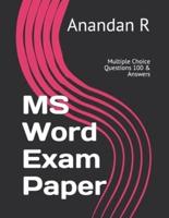 MS Word Exam Paper