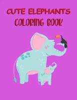 Cute Elephants Coloring Book