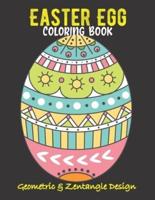 Easter Egg Coloring Book. Geometric And Zentangle Design