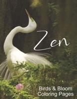 Zen Birds & Bloom Coloring Pages