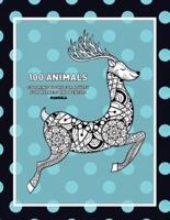 Mandala Coloring Books for Adults for Markers and Pencils - 100 Animals