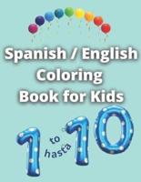 Spanish English Coloring Book for Kids