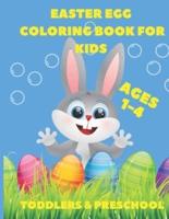 Easter Egg Coloring Book For Kids Age1-4