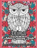 Animal Adult Coloring Book Stress Relieving & Relaxation Designs