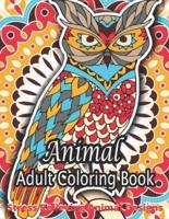 Animal Adult Coloring Book Stress Relieving Animal Designs