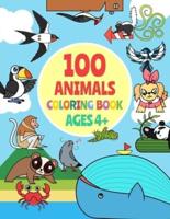 100 animals coloring book for kids ages 4-8 A to Z: 8.5 x 11 inches, 204 pages(1 picture per sheet), Glossy cover