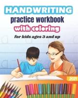 Handwriting Practice Workbook With Coloring for Kids Ages 3 and Up