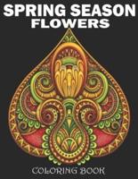 Spring Season Flowers Coloring Book