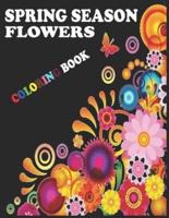Spring Season Flowers Coloring Book