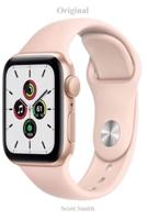 Original: New-Apple-Watch SE (GPS, 40mm) - Gold Aluminum Case with Pink Sand Sport Band