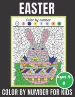 Easter Color By Number for Kids Ages 4-8