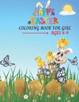 Happy Easter Coloring Book For Girl Ages 4-9