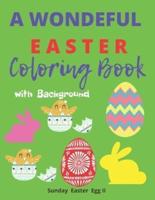 A Wonderful Easter Coloring Book With Background
