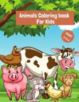 Animals Coloring book For Kids Ages 3-8: Big Animal Illustrations, Fun Activity Book for Toddlers, Kindergarten & Perfect for Kids Who Loves Animals (Children's Coloring Book)