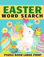 Easter Word Search Puzzle Book Large Print: Spring Relaxing Activity Game for Adults Women Men also Senior Creative Search and Find Gift