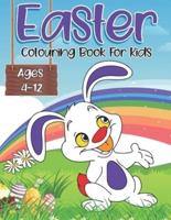 Easter Colouring book For Kids : 30 Cute Easter Bunnies, Eggs, Chicks, Trees, Sun Illustration for Children. Ages 4-12