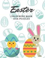 Easter Colouring Book with Puzzles: Easter themed Colouring Book with Puzzle Pages. 2+ years