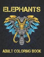 Adult Coloring Book Elephants:  50 One Sided Elephant Designs Coloring Book Elephants Stress Relieving100 Page Elephants Coloring Book for Stress Relief and Relaxation Elephants Coloring Book for Adults Men & Women Adults Coloring Book Gift
