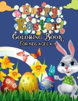 Happy Easter Coloring Book for Kids Ages 4-8