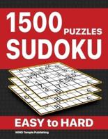 1500 Sudoku Puzzles book: Big Sudoku Book for Adults with 1500 Easy to Hard Puzzles