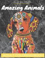 Amazing Animals: Stress Relieving Designs, Animals Doodle and Mandala Patterns Coloring Book for Adults(Doodle Animal Coloring)