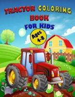 Tractor Coloring Book For Kids Age 4-8