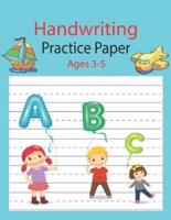Kindergarten Writing Paper With Lines For ABC Kids. 3-8