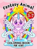 Fantasy Animal Coloring Book for Kids Ages 3-7