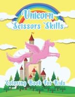 Unicorn Scissor Skills Coloring Book For Kids