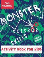Monster Scissor Skills Activity Book for Kids