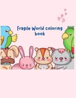 Fragile World coloring book: large print animals coloring book