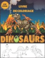 livre de coloriage dinosaurs: • dinosaure livre de coloriage pour les enfants de 4 à 10 Ans  • livre de coloriage dinosaur 100 designs... • le grand livre de coloriage de dinosaurs - Size 8.5×11 100 Pages