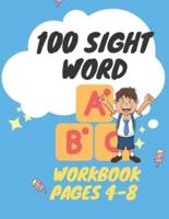100 Sight Word Workbook Pages 4-8