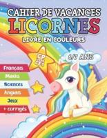 Cahier de vacances licornes CP vers CE1: Cahier d'activités en couleurs pour les enfants de 6 et 7 ans