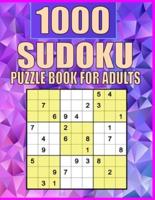 1000 Sudoku puzzle book For Adults: Hard level  Sudoku for adults with1000  Sudoku Puzzles with Solution in a 8.5x11" book that's perfect for traveling.