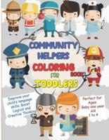 Community Helpers Coloring Book For Toddlers