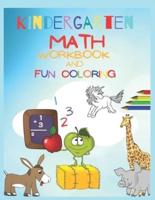kindergarten math workbook and fun coloring: 100 Fun Varied Math And Coloring Activities