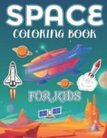 Space coloring book for Kids: Gorgeous space elements coloring with Rocket, starts, Astronauts, spacecraft, Planets, Space Ships, moon (Kids color book) 8.5x11 inch fantastic Outer Space Coloring gift.