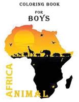 African Animal Coloring Book for Boys