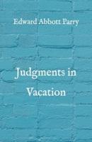 Judgments in Vacation