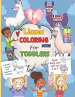 Llama Coloring Book For Toddlers