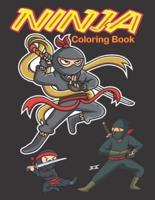 Ninja Coloring Book: 43 Funny, Brave & Strong Ninja Illustrations To Color. Japan Coloring Book. Birthday, Christmas, Halloween, Thanksgiving, Easter Gift