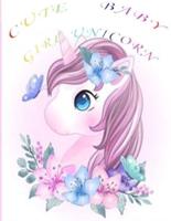 cute girl unicorn: girly drawings style