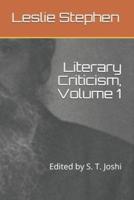 Literary Criticism, Volume 1