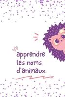 Apprendre Les Noms D'animaux, Conception Simple Et Mignonne Pour Les Enfants