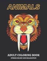 Animals Adult Coloring Book Stress Relief and Relaxation