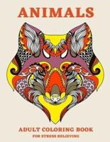 Animals Adult Coloring Book for Stress Relieving