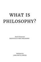 What is philosophy?