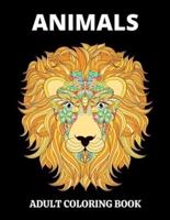 Animals Adult Coloring Book