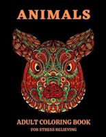 Animals Adult Coloring Book for Stress Relieving